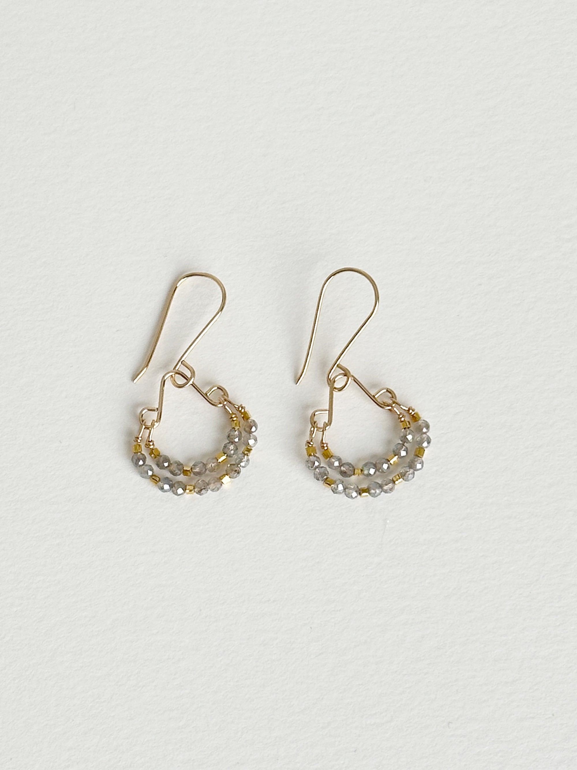 Gold Vermeil and Labradorite Beads Earring