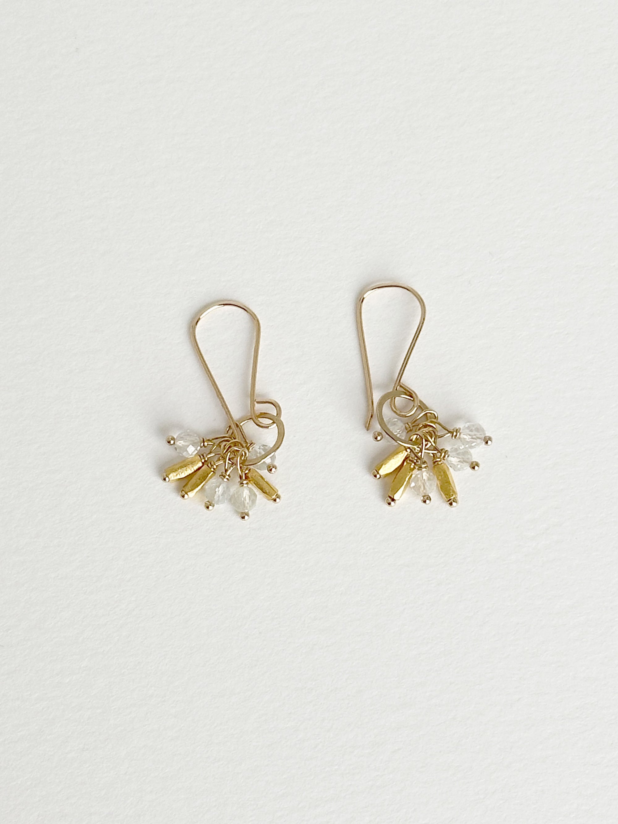 Gold Vermeil and Clear Topaz Earring