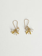 Gold Vermeil and Clear Topaz Earring