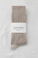 Extended Cashmere Classic Socks - Fawn