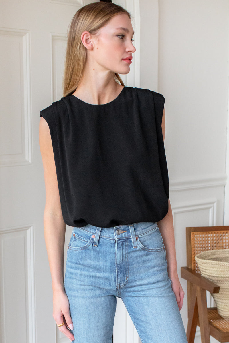 Sleeveless Blouse Black