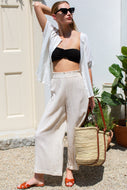 Beachy Pant - Buttercream Crinkle Organic