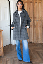 Load image into Gallery viewer, Thomas Coat - Stewart Plaid Charcoal Wool
