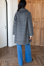 Load image into Gallery viewer, Thomas Coat - Stewart Plaid Charcoal Wool
