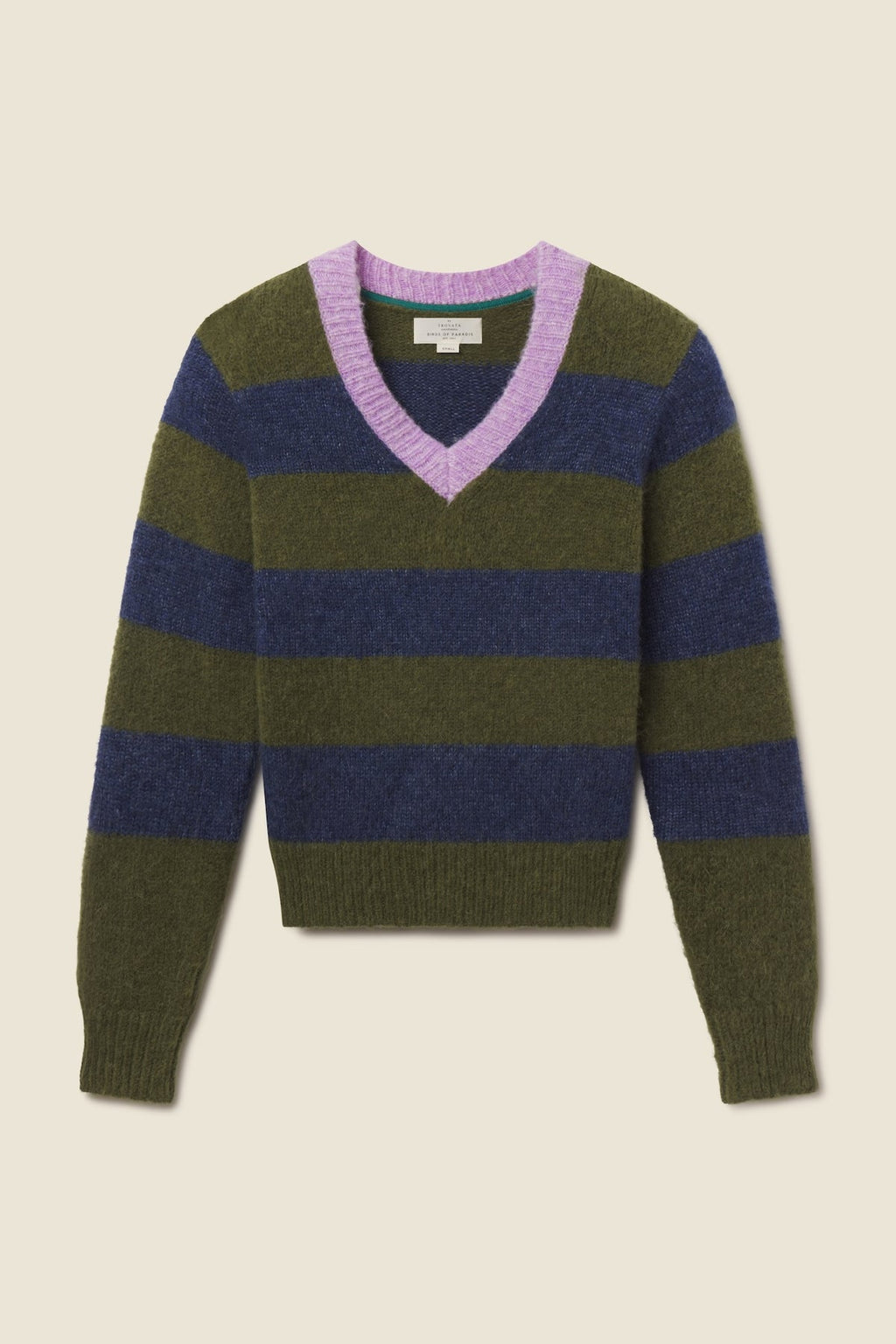 Chalet Sweater Olive Stripe