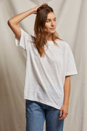 Faith Boxy Crew Neck Tee - Natural