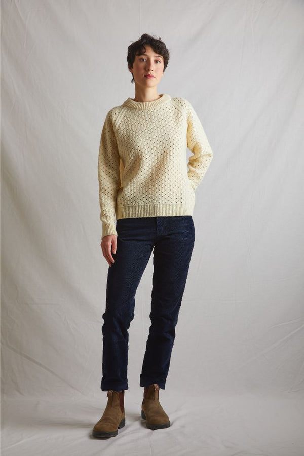 Florence Open-Weave Sweater - Off-White