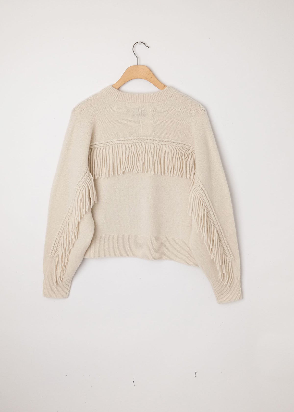 Luxe Fringe Crew Ivory