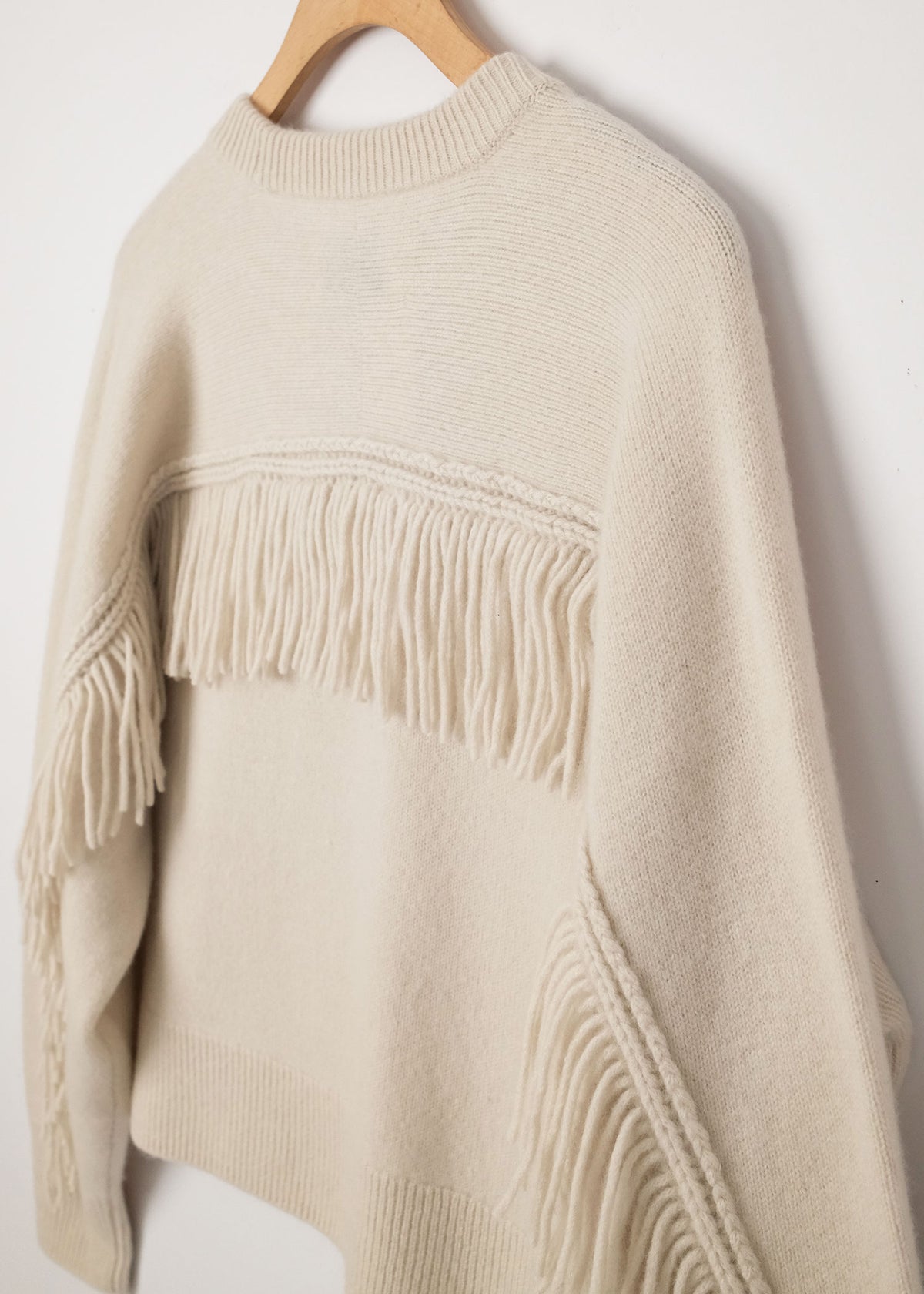 Luxe Fringe Crew Ivory