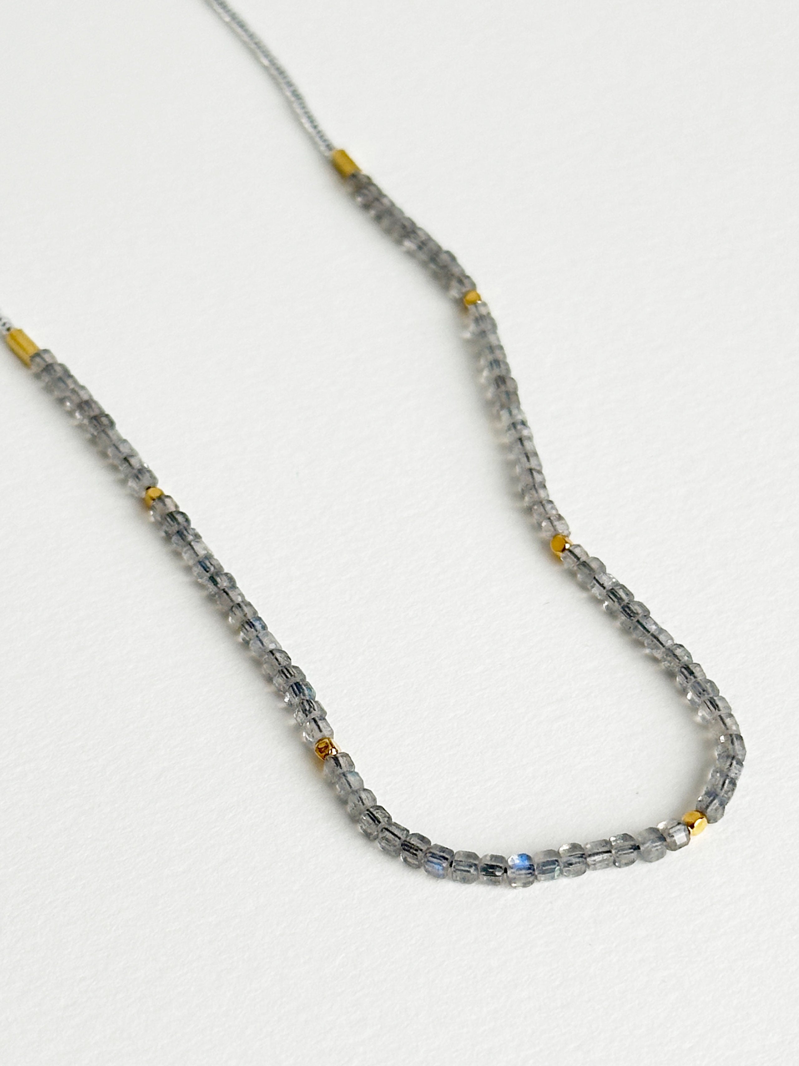 Clear Seed Labradorite Necklace