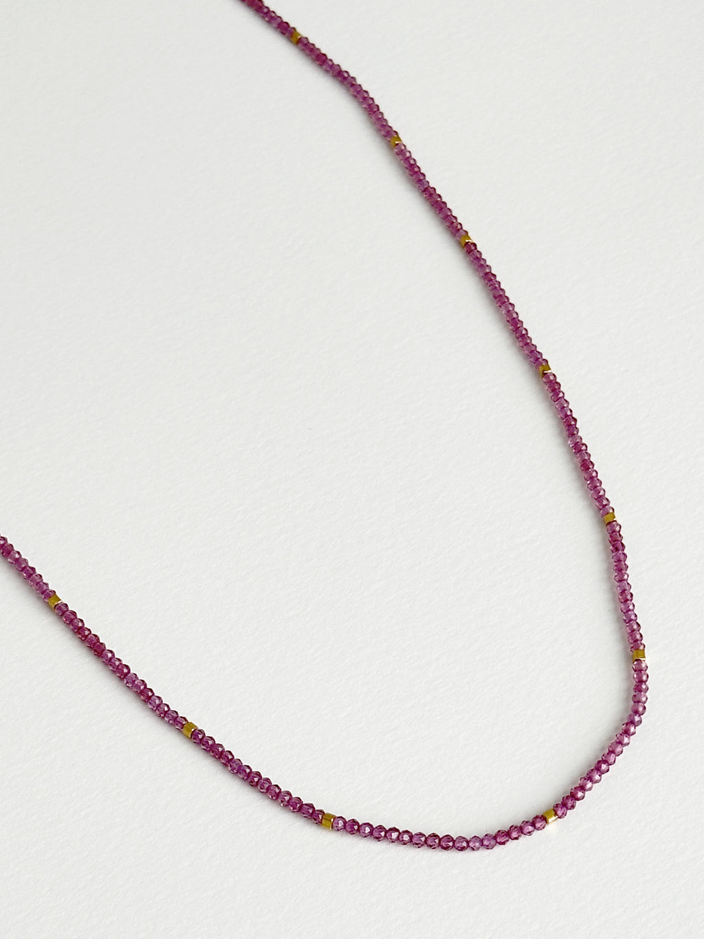 Garnet and Gold Vermeil Beads Necklace