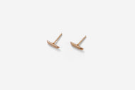 Gold Plated Brass Wire Bar Earrings