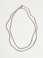 Long Gold Fill Necklace/Bracelet Pink