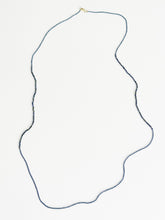 Load image into Gallery viewer, Grey Seed With Black Spinel Double Necklace
