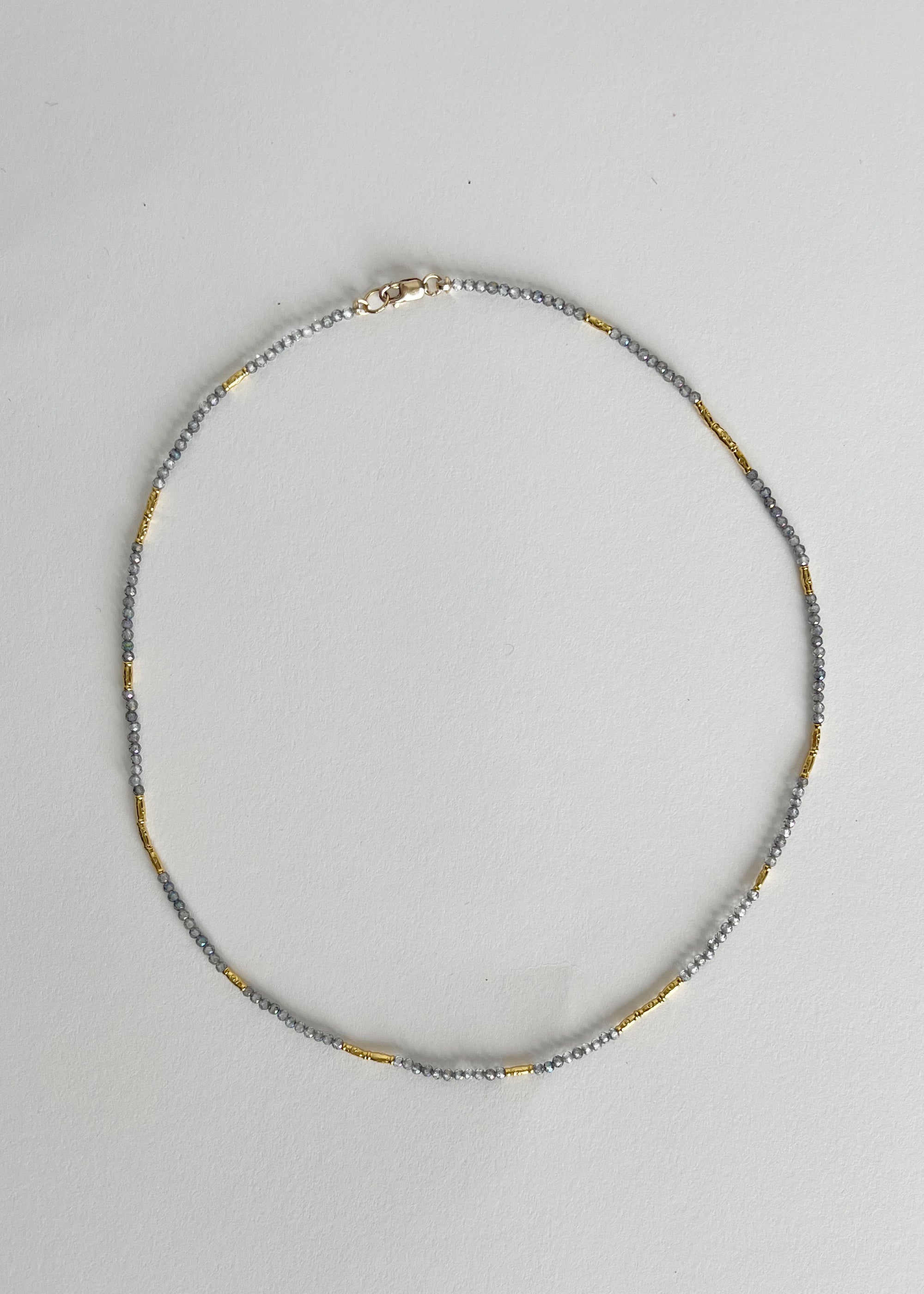 Grey Quartz & GV necklace