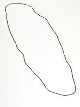 Load image into Gallery viewer, Seed Bead and Gold Vermeil Necklace Grey
