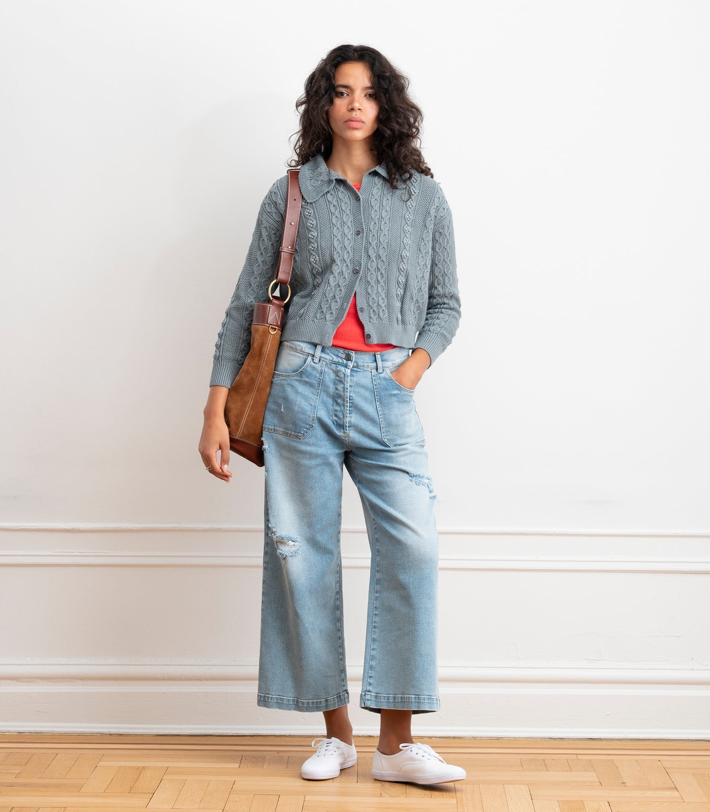 Michelle Cable Knit Cardigan