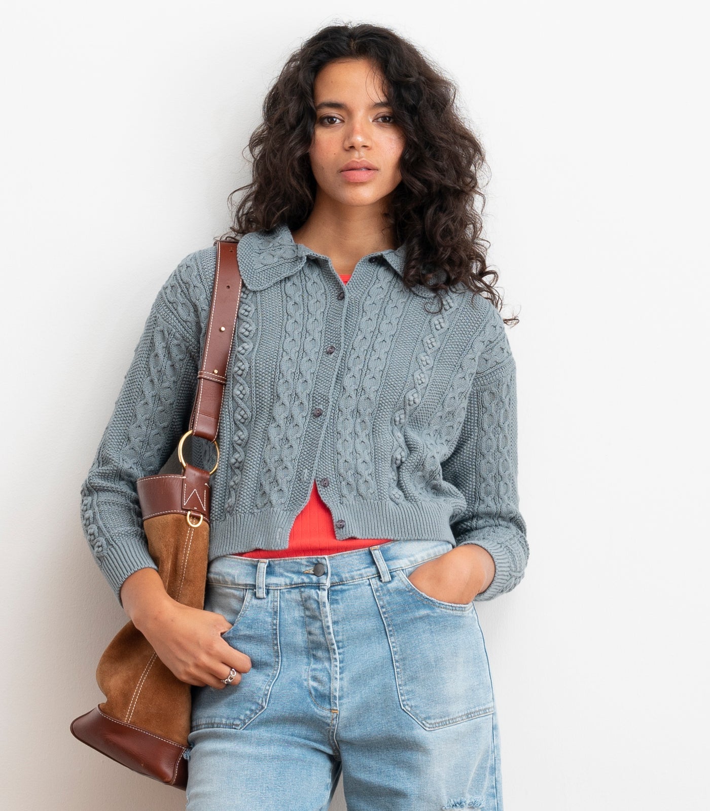 Michelle Cable Knit Cardigan