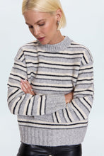 Load image into Gallery viewer, Hanna Sweater - Grey White Stripe
