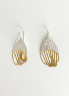 Scarab Earrings - Brass