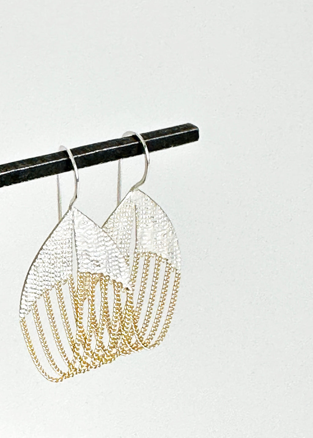 Scarab Earrings - Brass