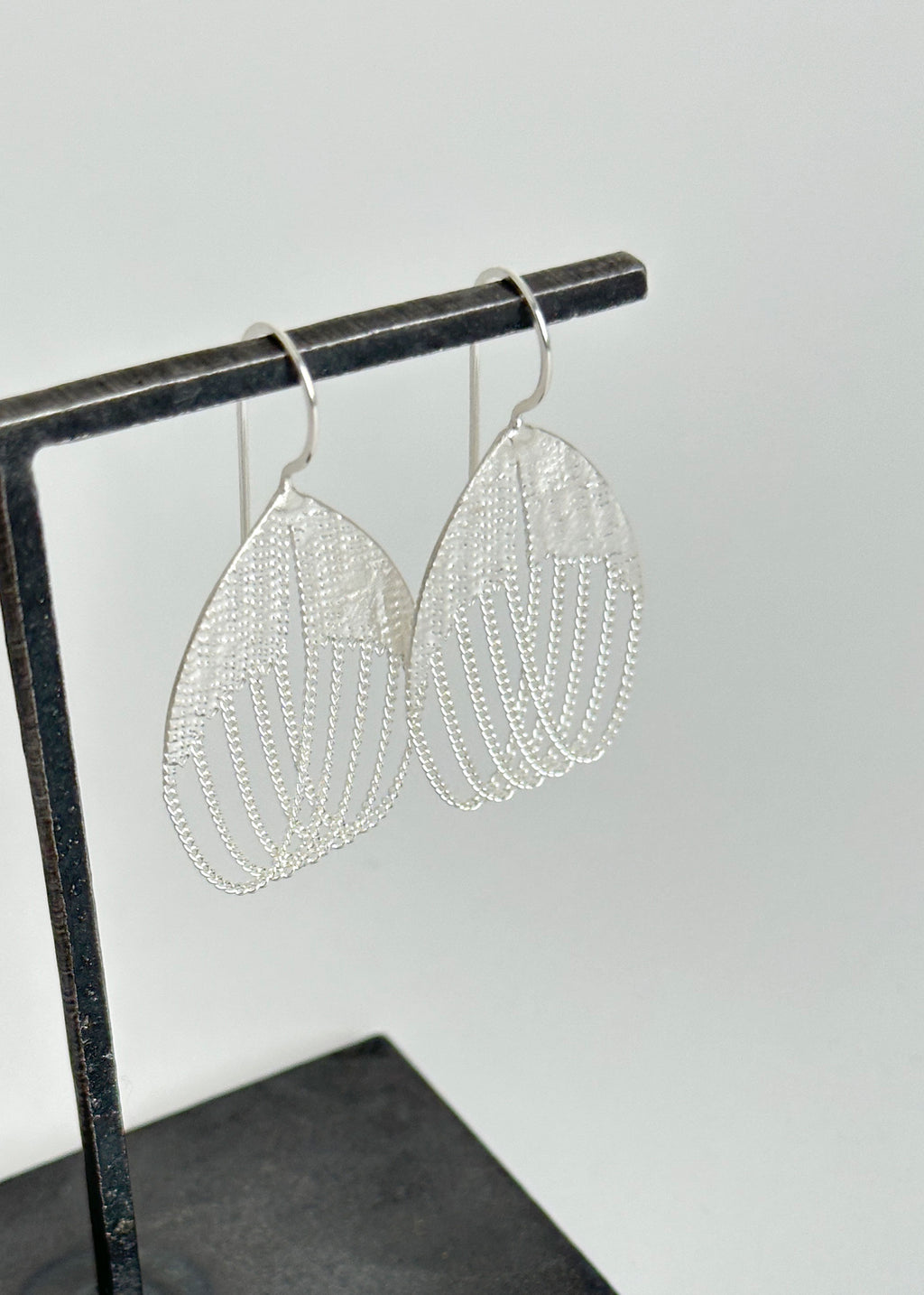 Scarab Earrings - Silver