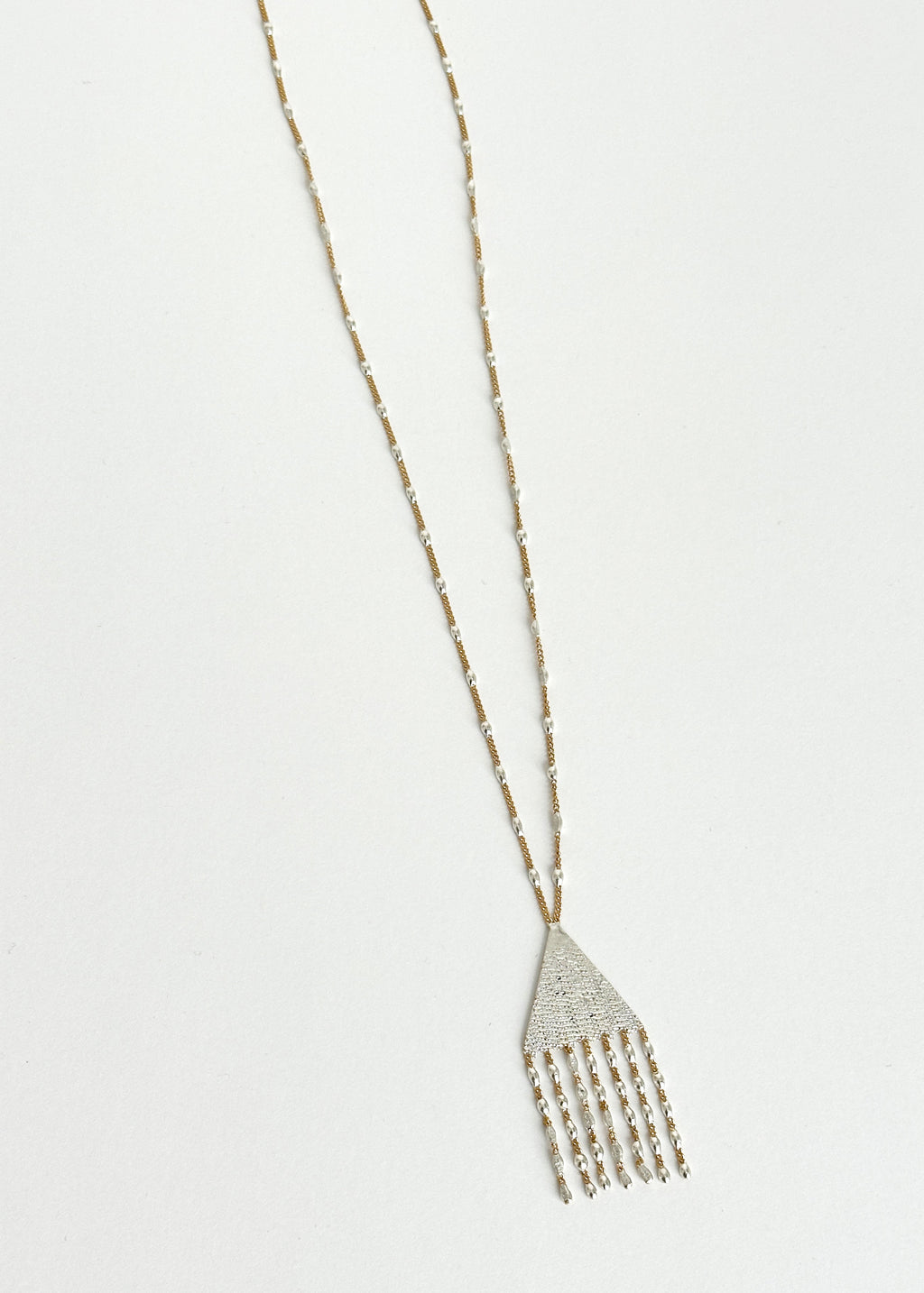 Silver Holiday Necklace - Brass Chain