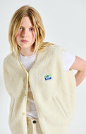 Hok Town Fleece Vest - Ecru