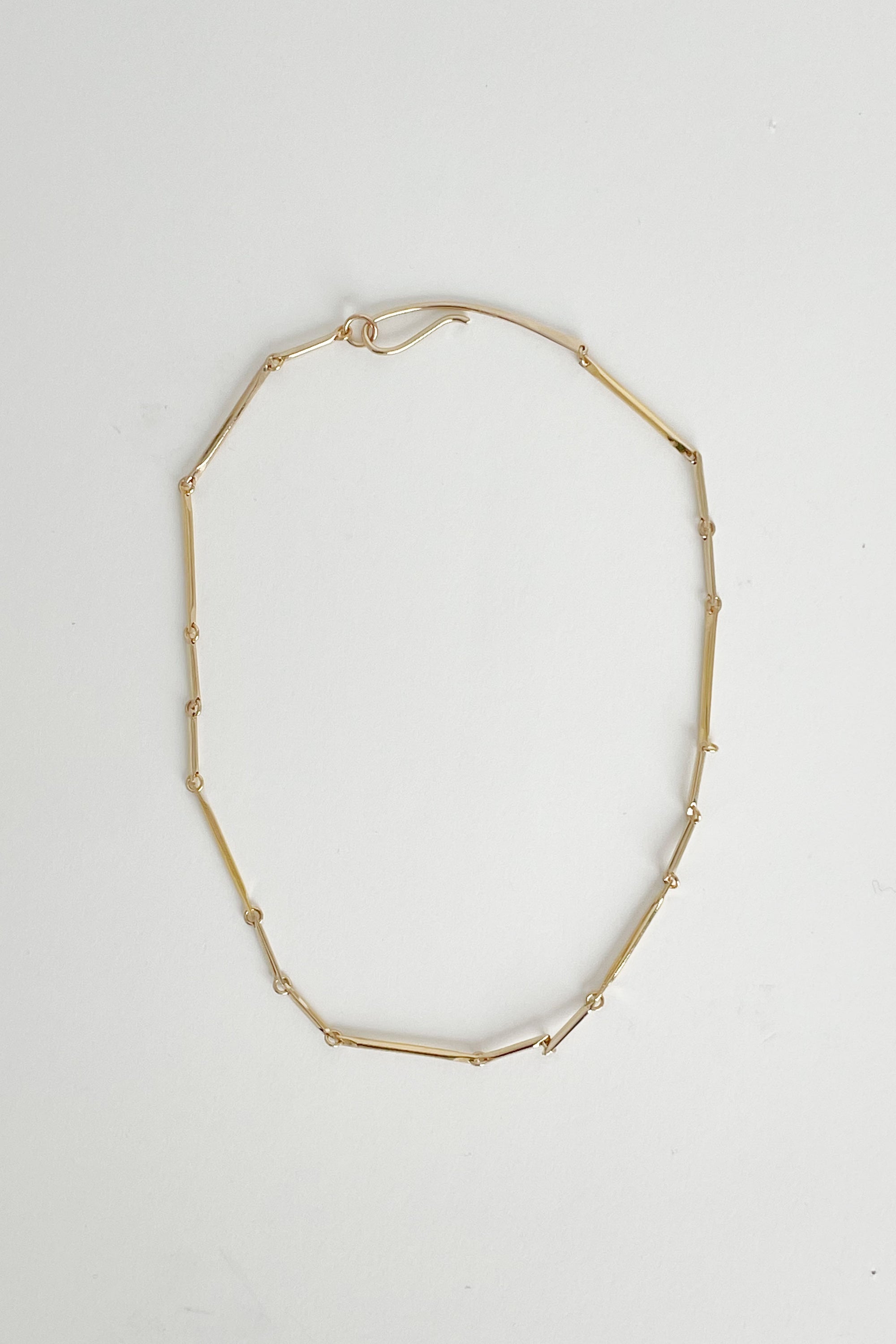 Gold Plated Brass Bars Necklace