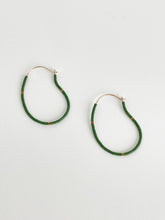 Load image into Gallery viewer, Miyuki Glass Beads Gold Plated Brass Hoops
