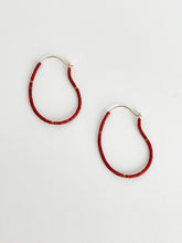 Load image into Gallery viewer, Miyuki Glass Beads Gold Plated Brass Hoops
