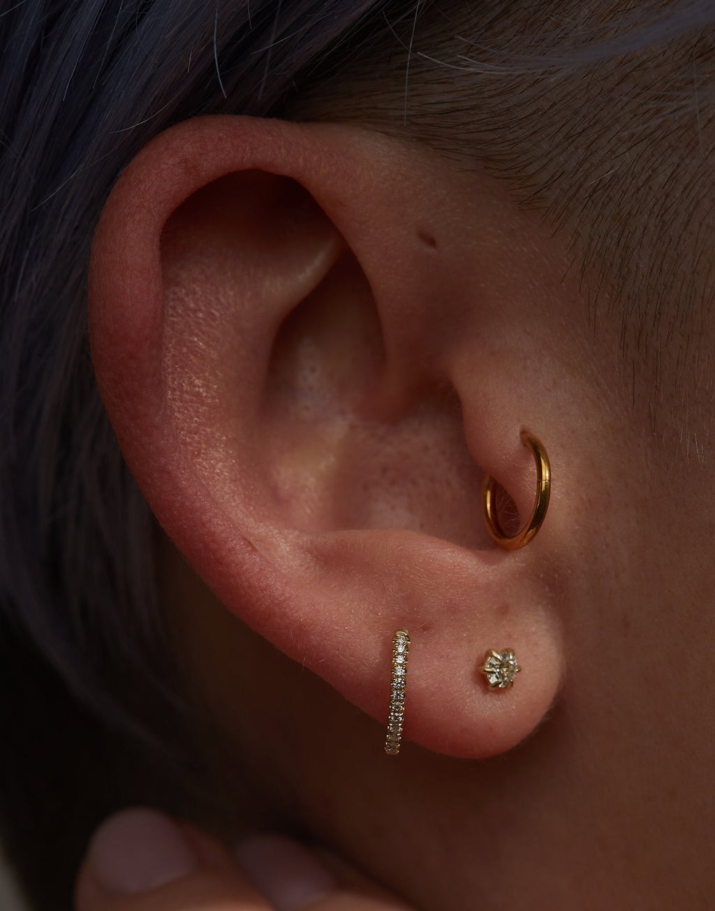 Pixie Hoop Yellow Gold - Pair