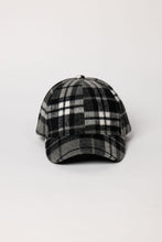 Load image into Gallery viewer, Wool Check Baseball Cap
