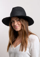 Load image into Gallery viewer, The New Fringed Panama Continental - Black Untrimmed
