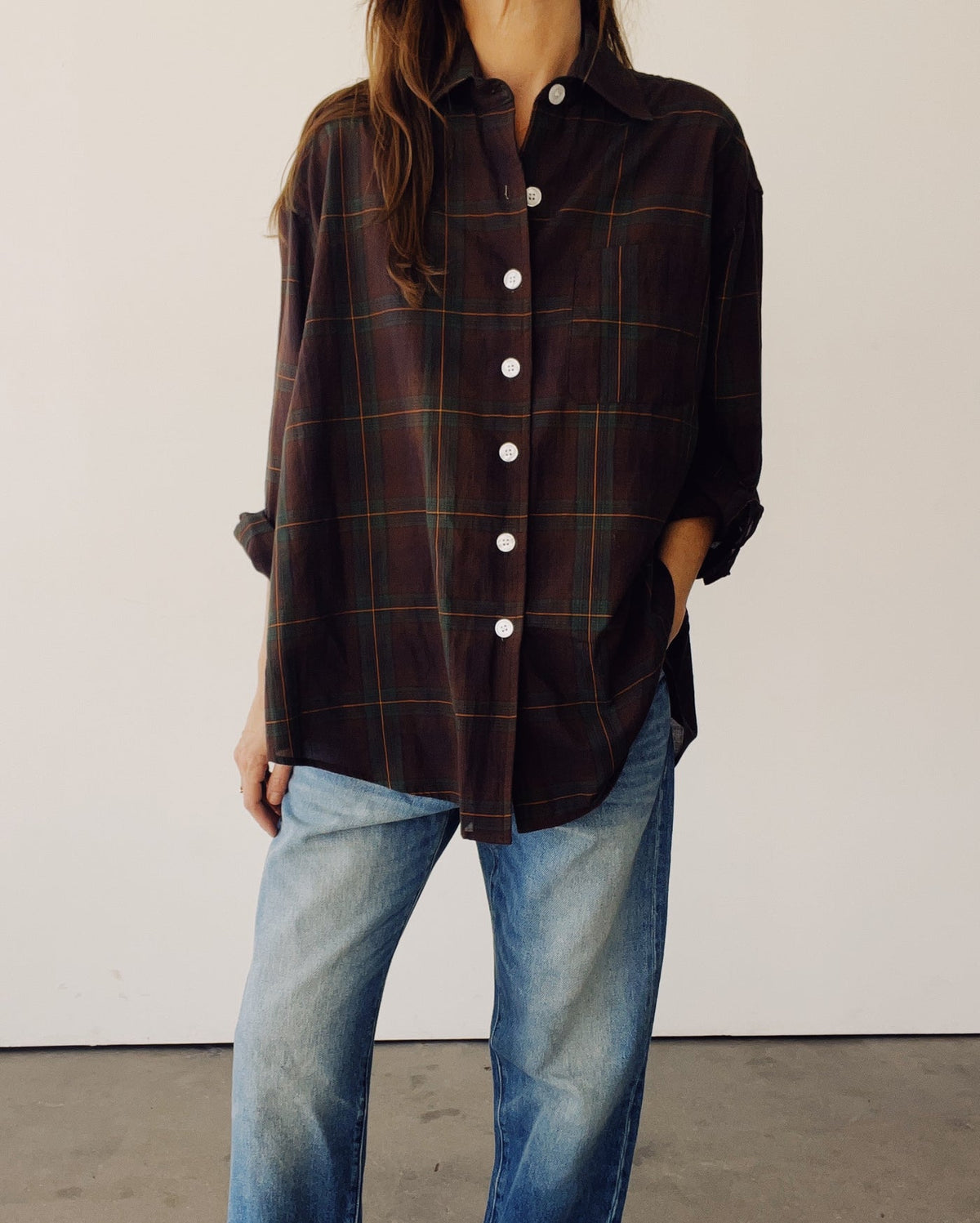 Big Shirt Brown Plaid