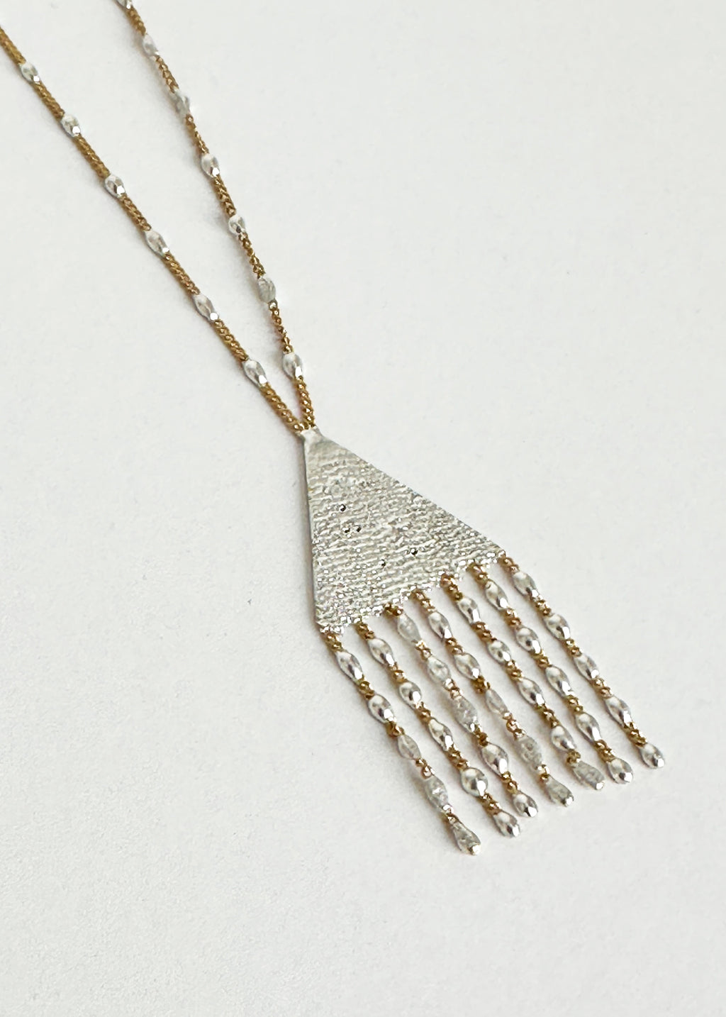 Silver Holiday Necklace - Brass Chain