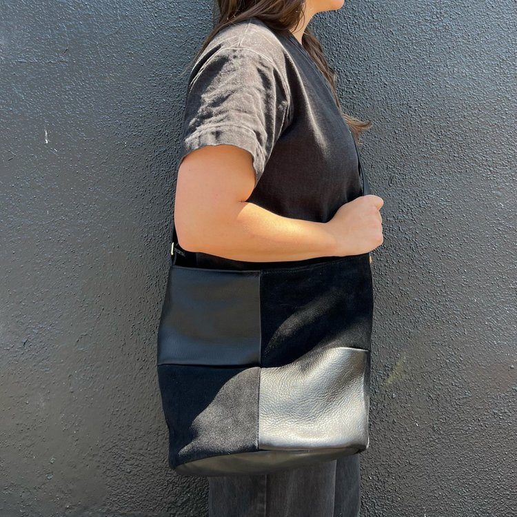 Patchwork Leather Bucket Bag