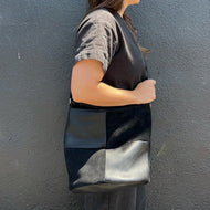 Patchwork Leather Bucket Bag