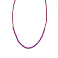 Dark Brown Ruby Bead Necklace