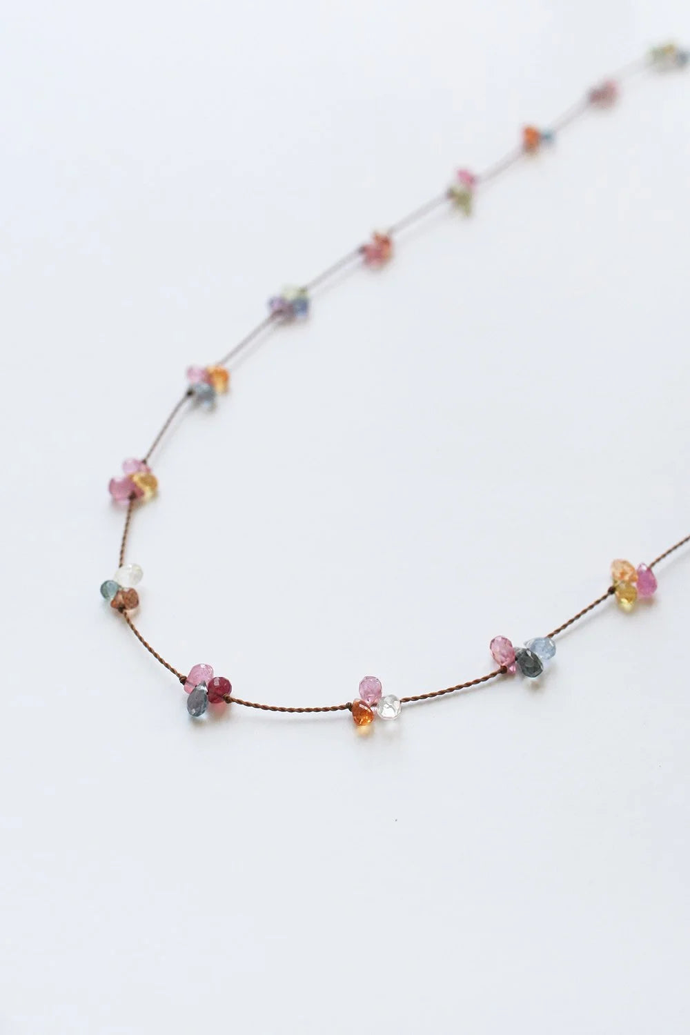 Berry Necklace 18" - Rainbow Sapphires