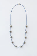 West Wind Pearl Necklace - Indigo