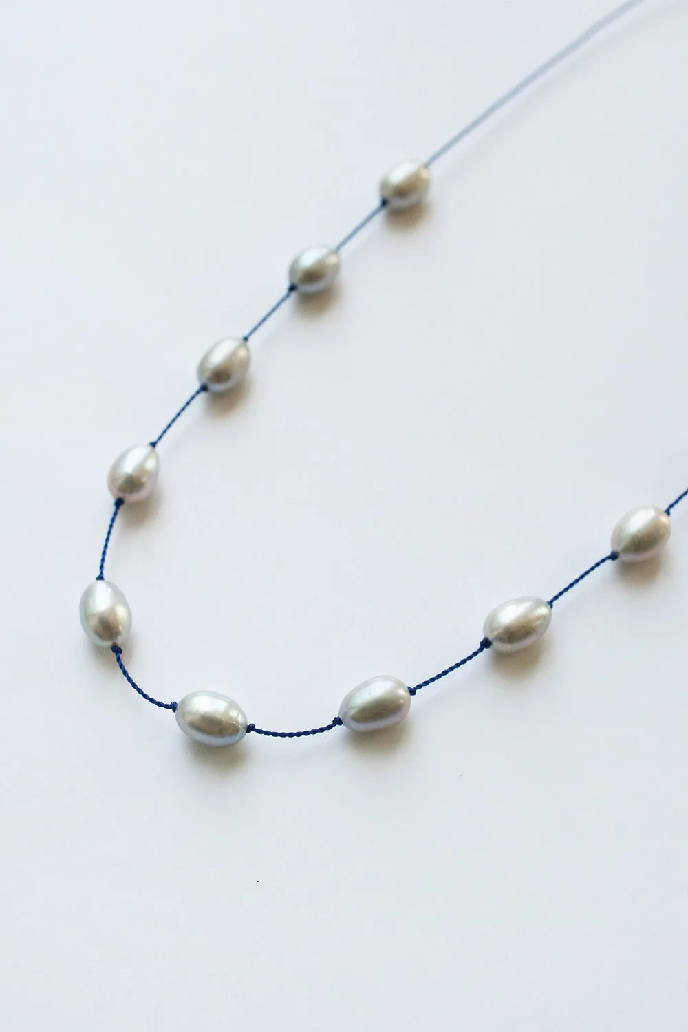 West Wind Pearl Necklace - Indigo