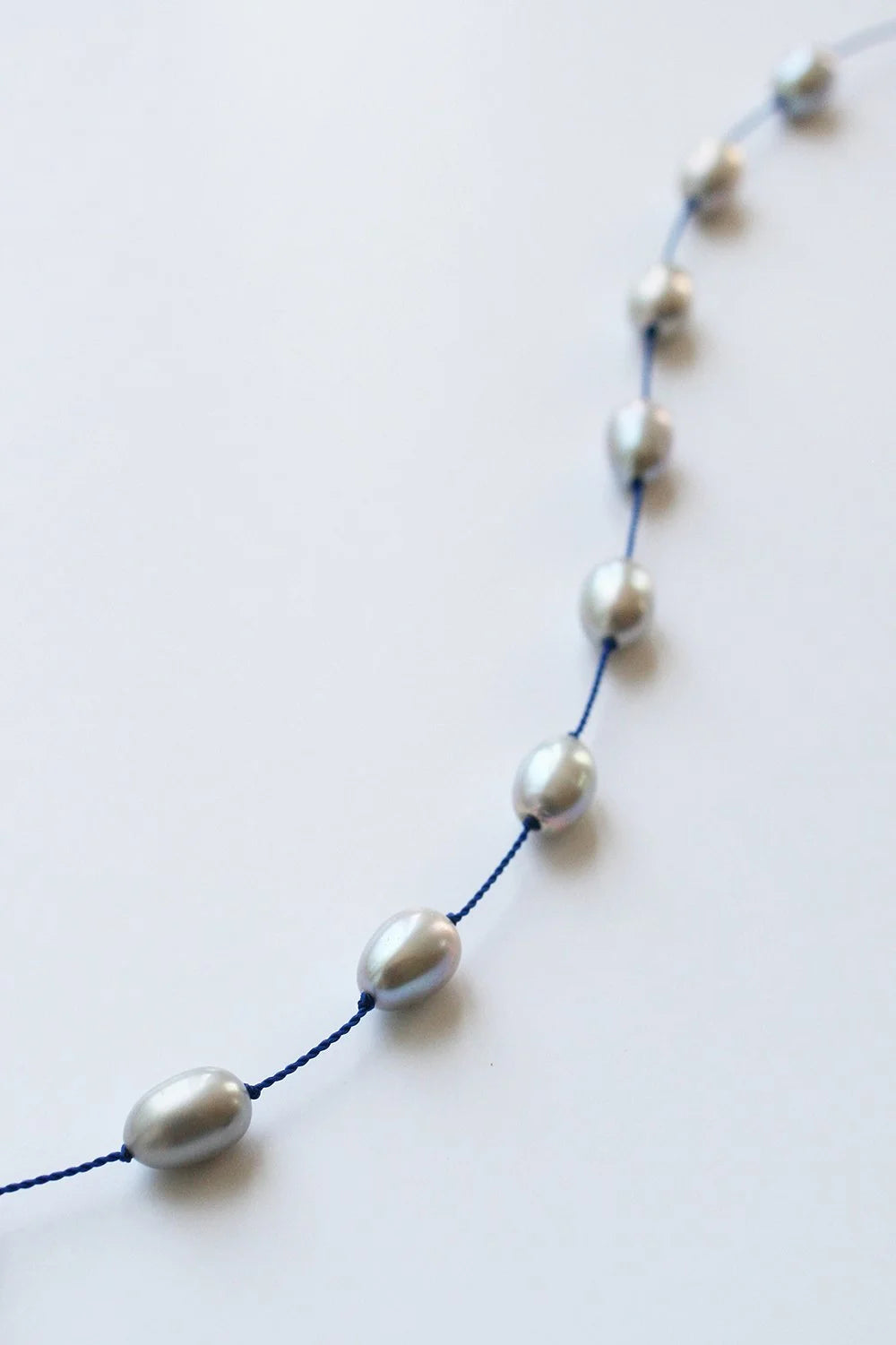 West Wind Pearl Necklace - Indigo