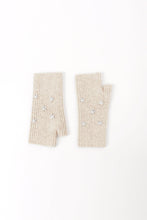 Load image into Gallery viewer, Star Embellished Angora Mittens - Beige
