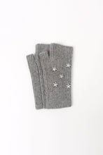 Load image into Gallery viewer, Crystal Embellished Angora Mittens - Grey
