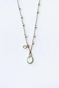 You and Me Necklace 18" Rainbow Moonstone