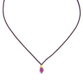Brown Seed Pink Amethyst Necklace
