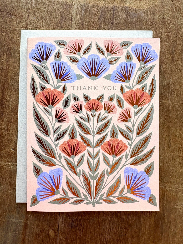 Thank You Floral Foil Card