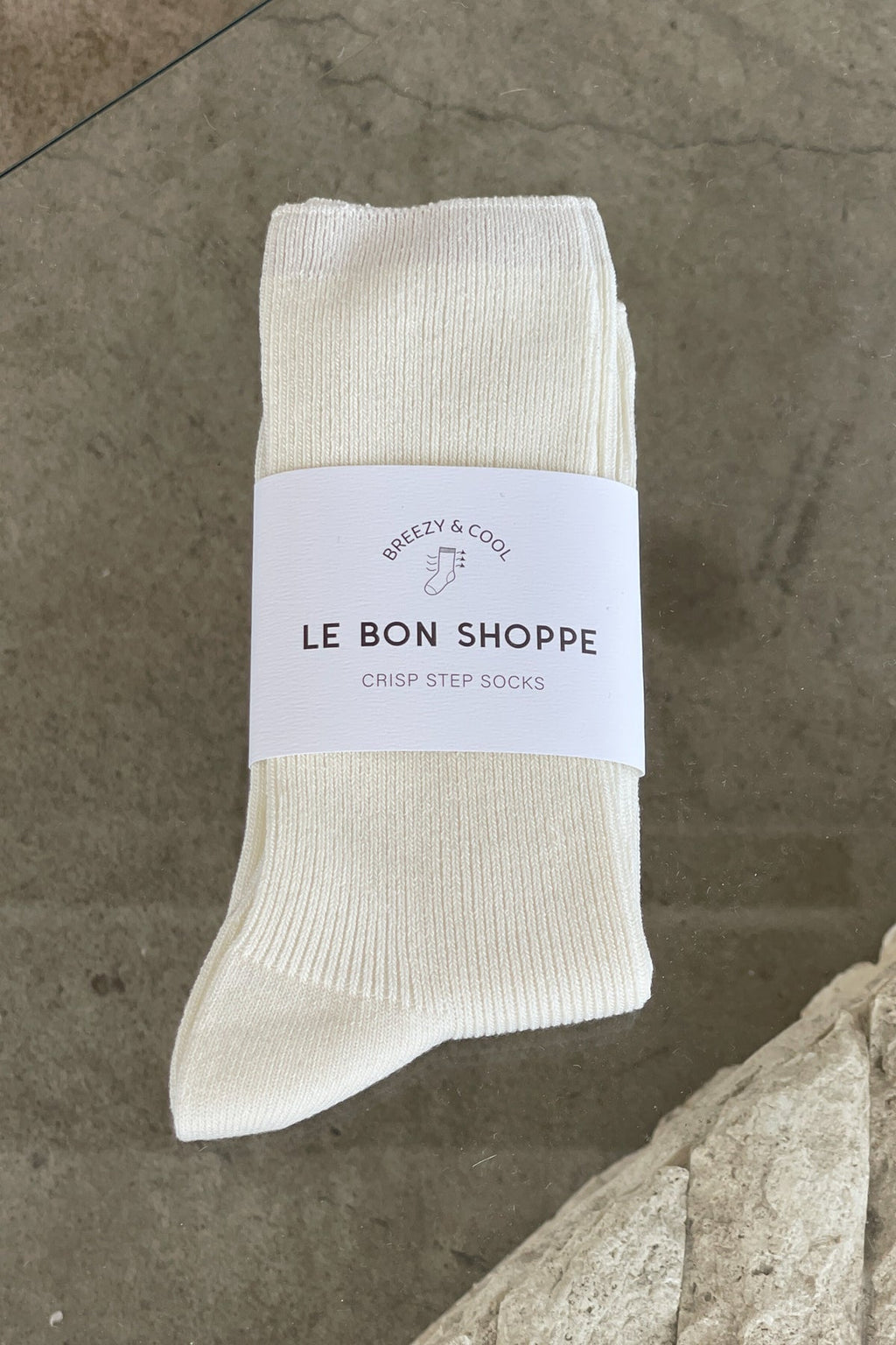 Crisp Step Socks - White