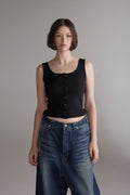 Buttoned Knit Tank